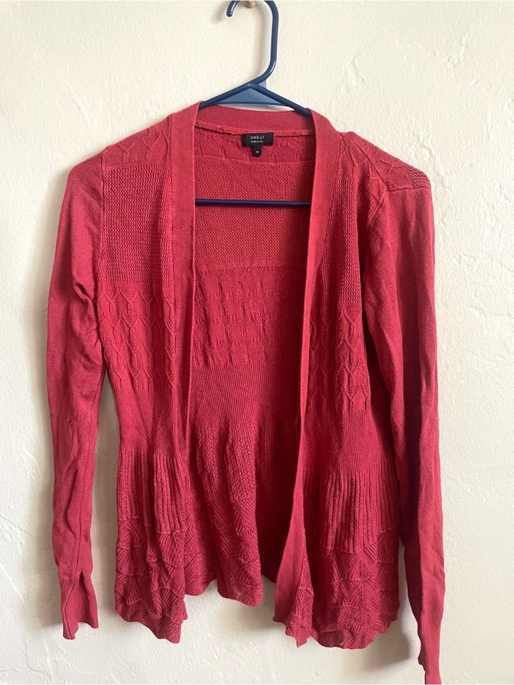 debut Coral Open-Front Knit Cardigan